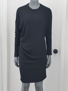 Kit and Ace Black Long-Sleeve Crewneck Dress NWT